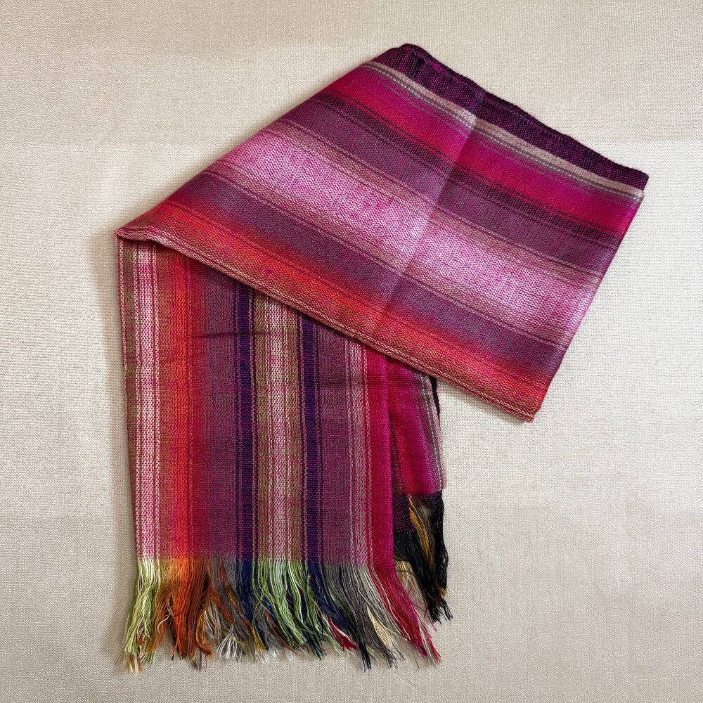 Pink Purple And Lavender Scarf From South America